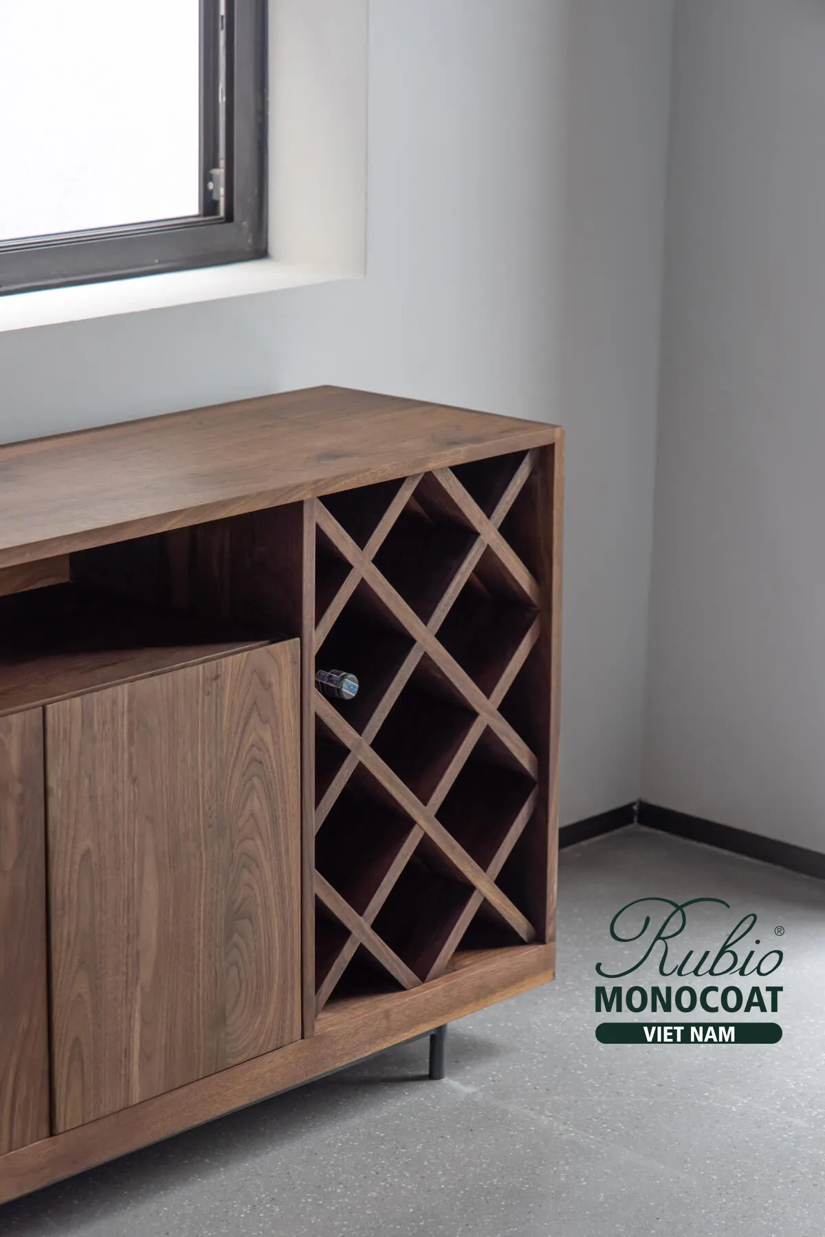 dầu lau gỗ nội thất 2C Pure x gỗ Óc chó 10