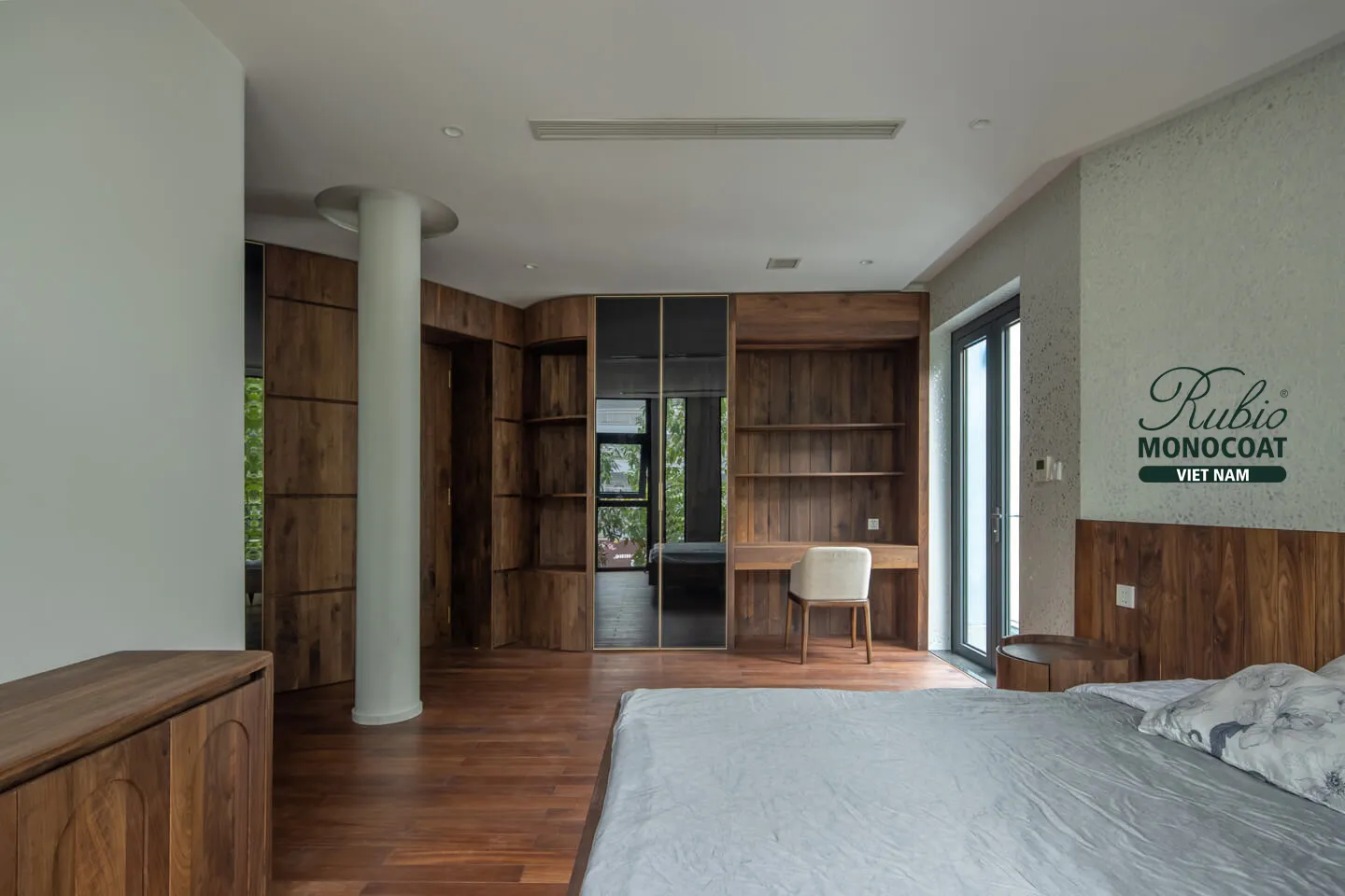 dầu lau gỗ nội thất 2C Pure x gỗ Óc chó 10