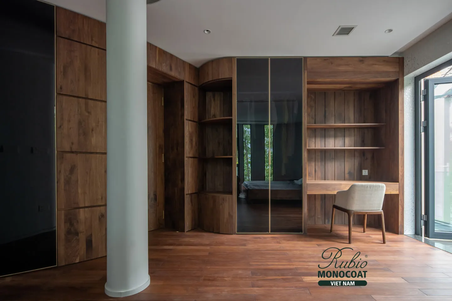 dầu lau gỗ nội thất 2C Pure x gỗ Óc chó 10