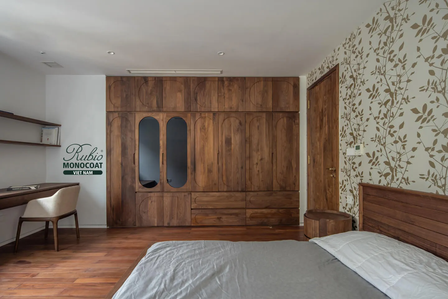 dầu lau gỗ nội thất 2C Pure x gỗ Óc chó 10