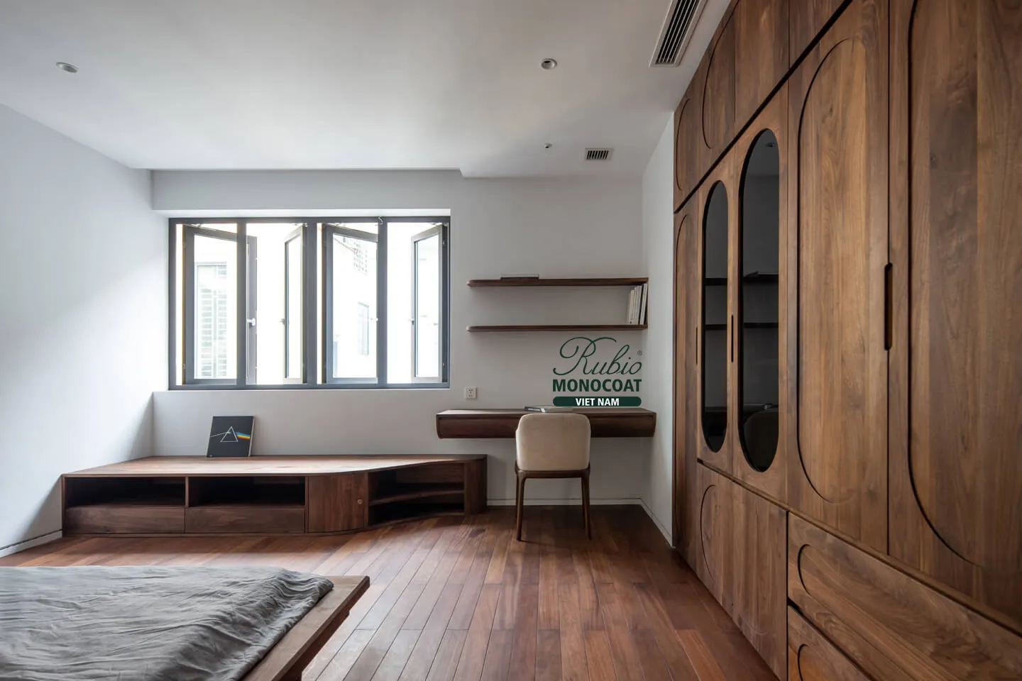 dầu lau gỗ nội thất 2C Pure x gỗ Óc chó 10