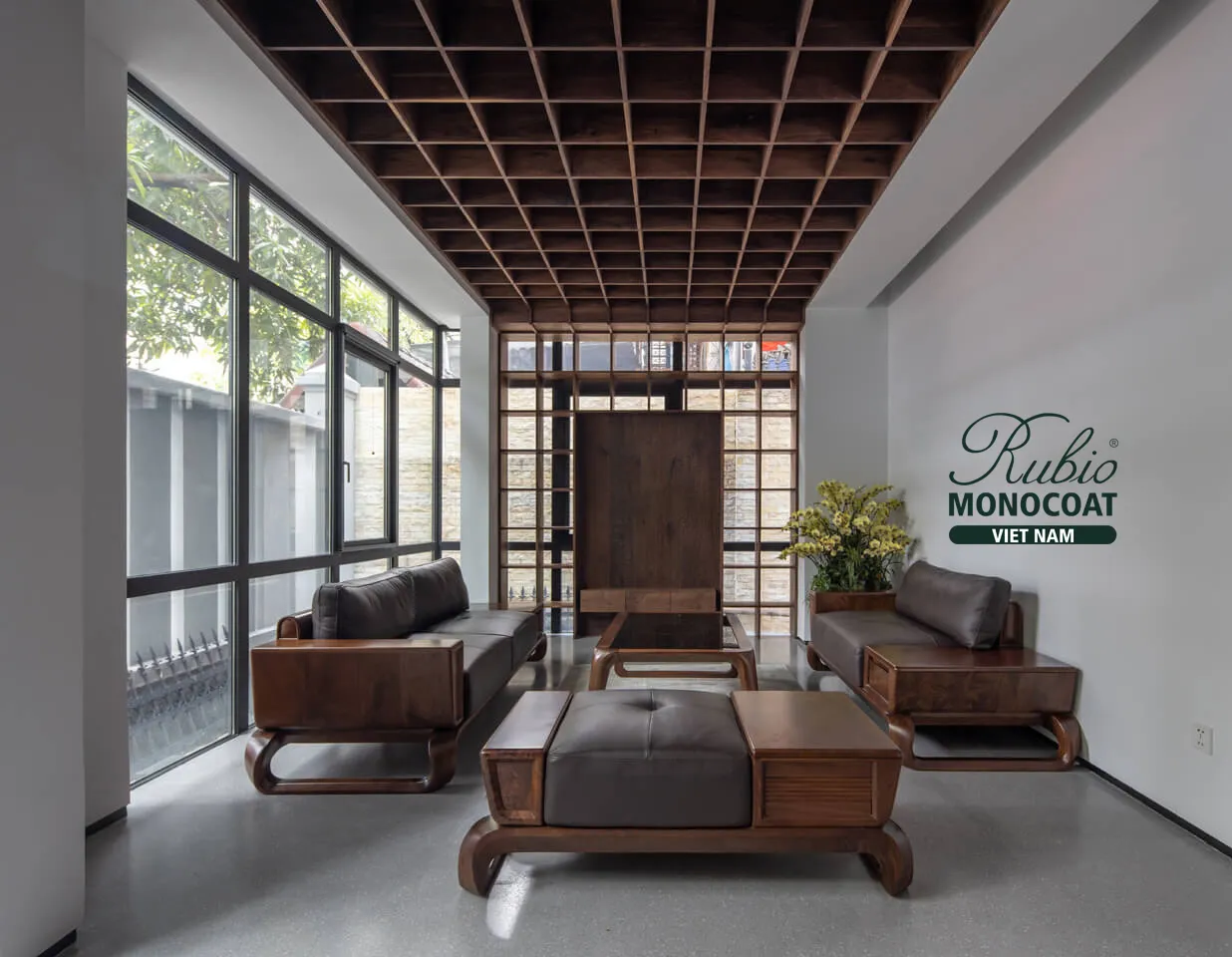 dầu lau gỗ nội thất 2C Pure x gỗ Óc chó 10