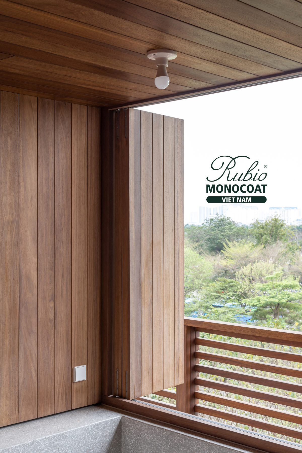 dầu gỗ ngoại thất DuroGrit Steppy Look x gỗ Teak Nam Mỹ