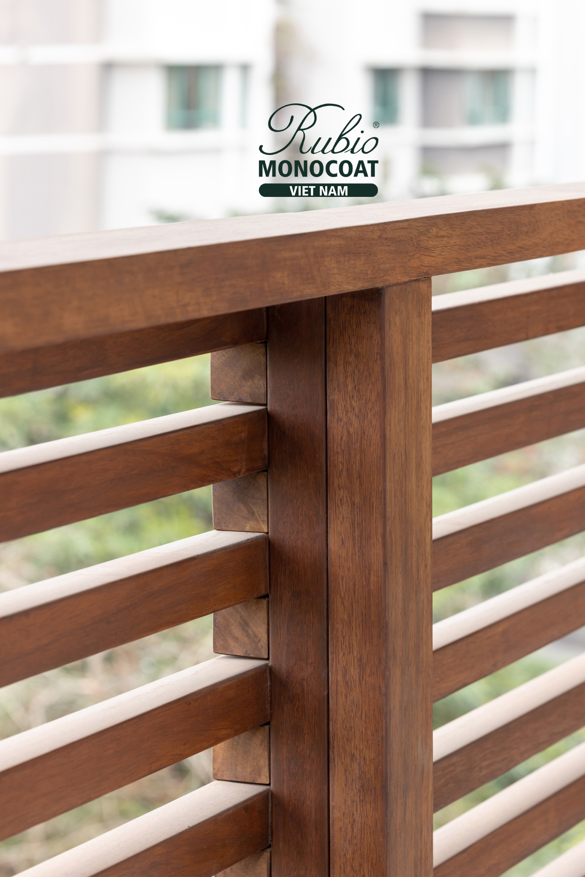 dầu gỗ ngoại thất DuroGrit Steppy Look x gỗ Teak Nam Mỹ